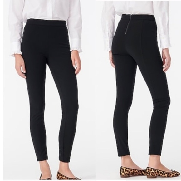 J. Crew black Pixie Leggings Pants Sz 8R stretchy - Picture 1 of 11